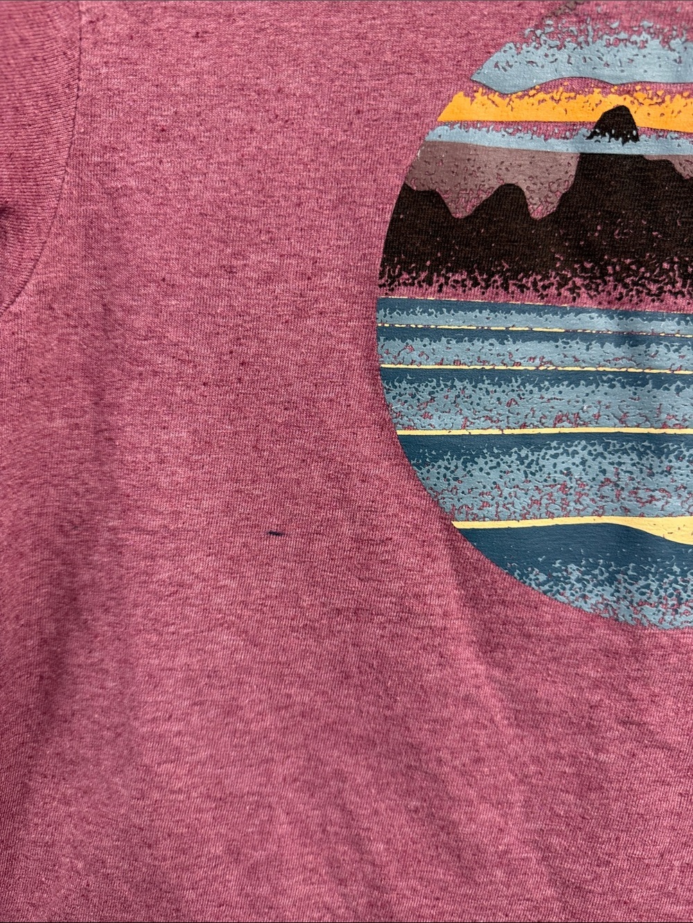 Patagonia Pink Short-Sleeve Crew Tee with Mountain Logo - Picture 6 of 7